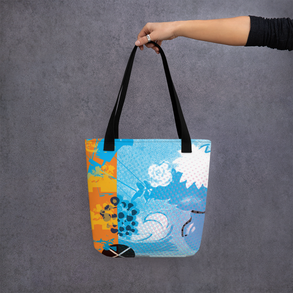 CMYK Cyan 15" Double-Sided Tote Bag