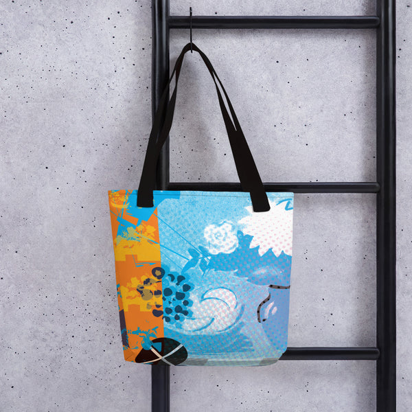 CMYK Cyan Flower Tote Bag | Gifts by Julie Kanapaux | Kan Kan