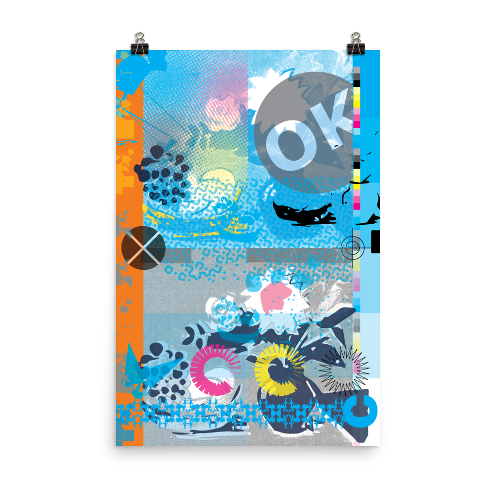 Poster Cyan Color CMYK Cyan Matte Giclée Poster Print – Kan Kan Studios, LLC