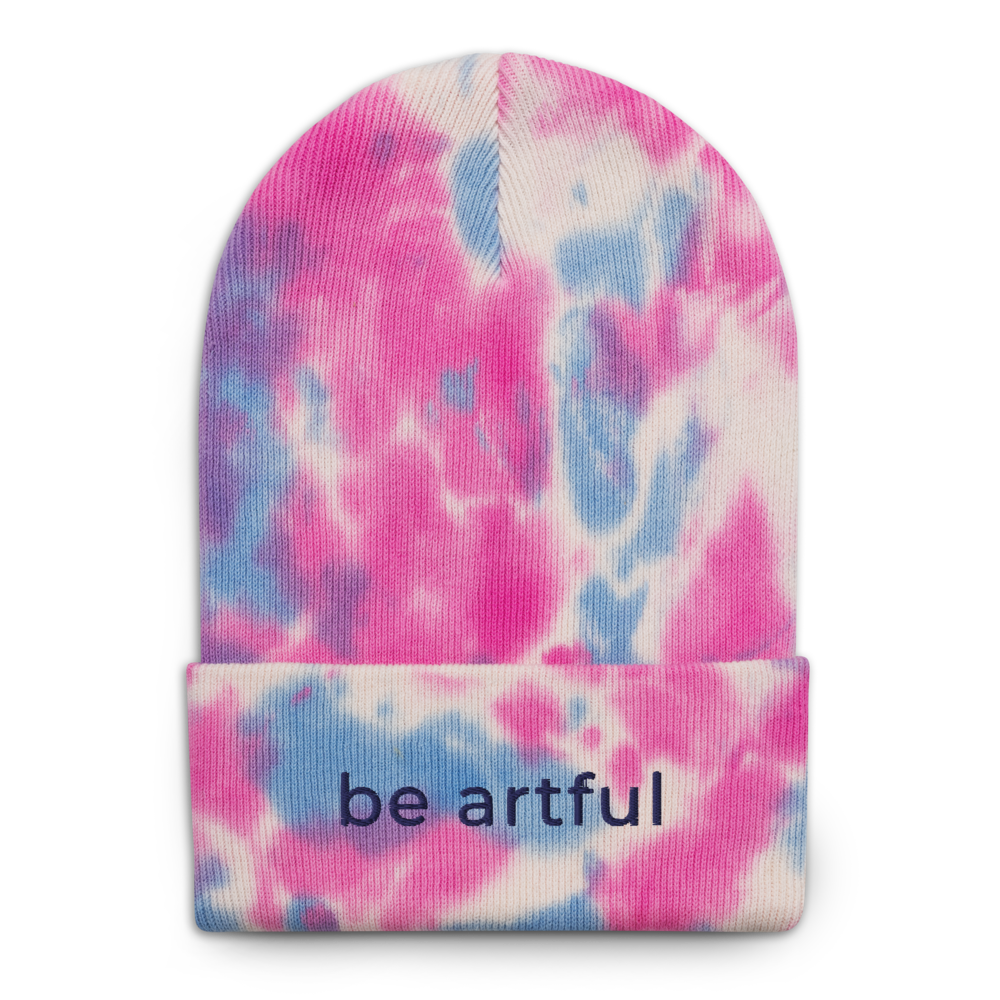 "be artful" Tie-Dye Beanie by Kan Kan Studios